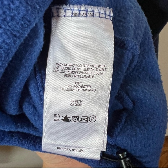 Columbia Large Two Tone Blue Fleece Zip-Up Sweater Jacket Size Large - Picture 11 of 14